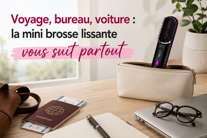 Brosse Lissante Sans Fil – Compacte & Puissante avec Ecran LCD